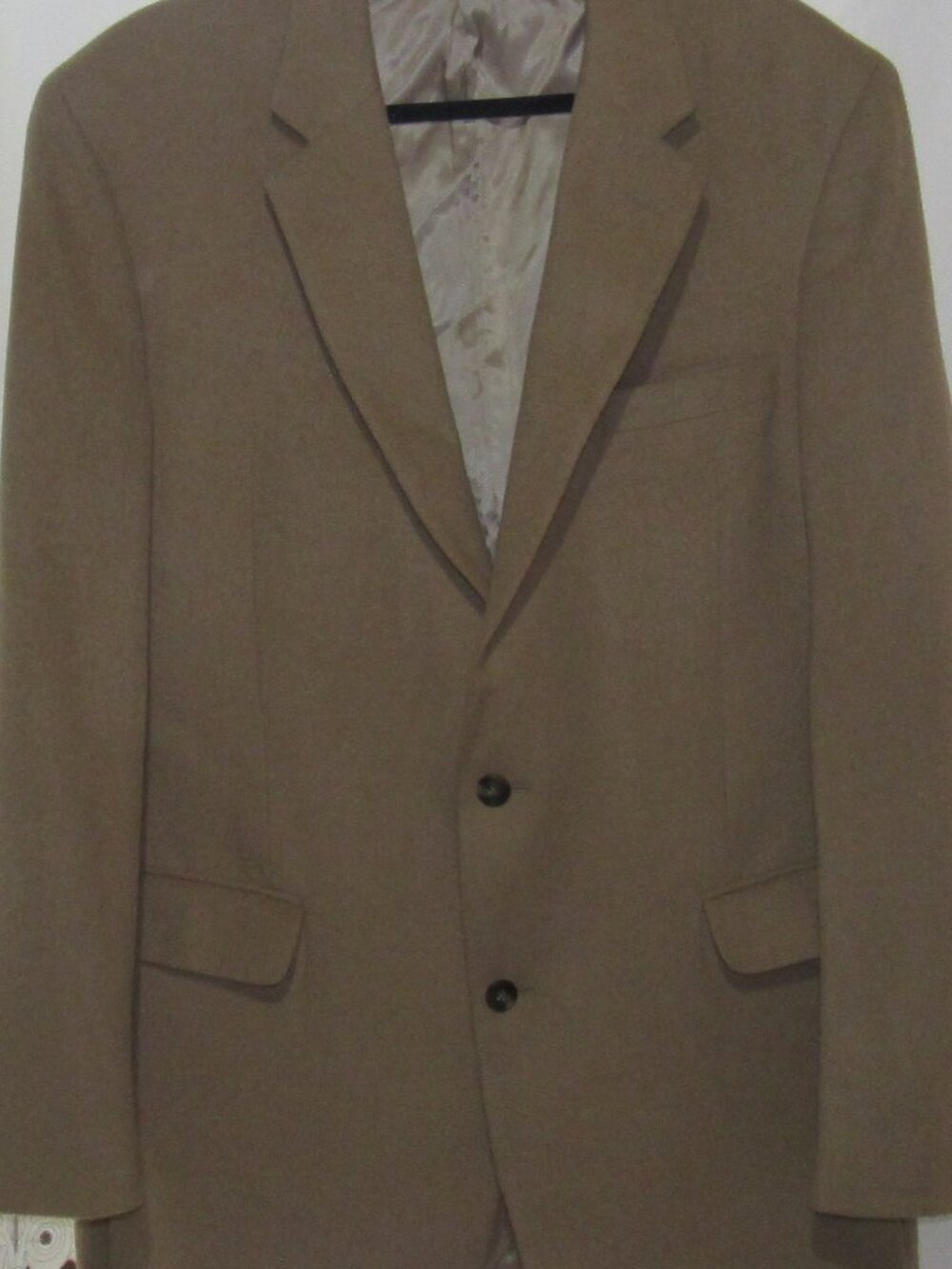 Jos A Bank 100% Camel Hair Blazer, Size 46XL, Notched Lapel, Single Vent    X621